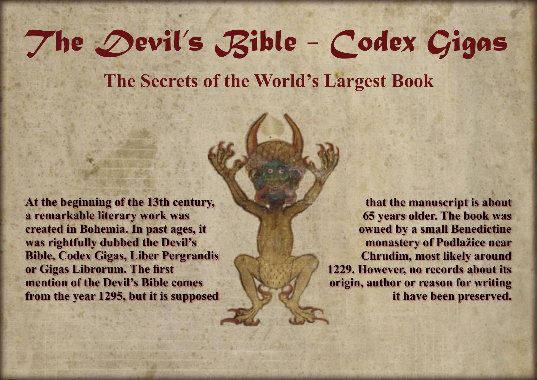 Codex Gigas: The Devil's Bible : The Secrets of the World's Largest Book by Kamil Boldan