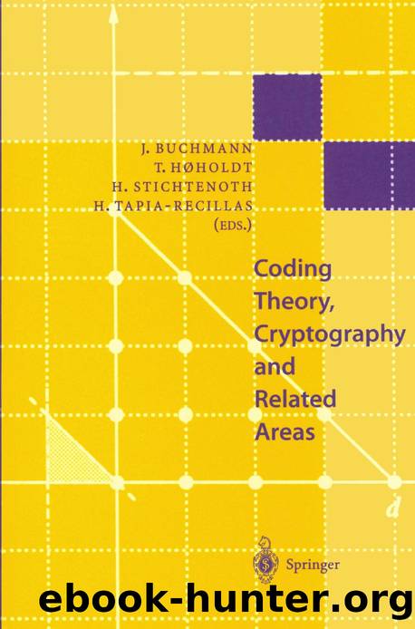 Coding Theory, Cryptography and Related Areas by Unknown
