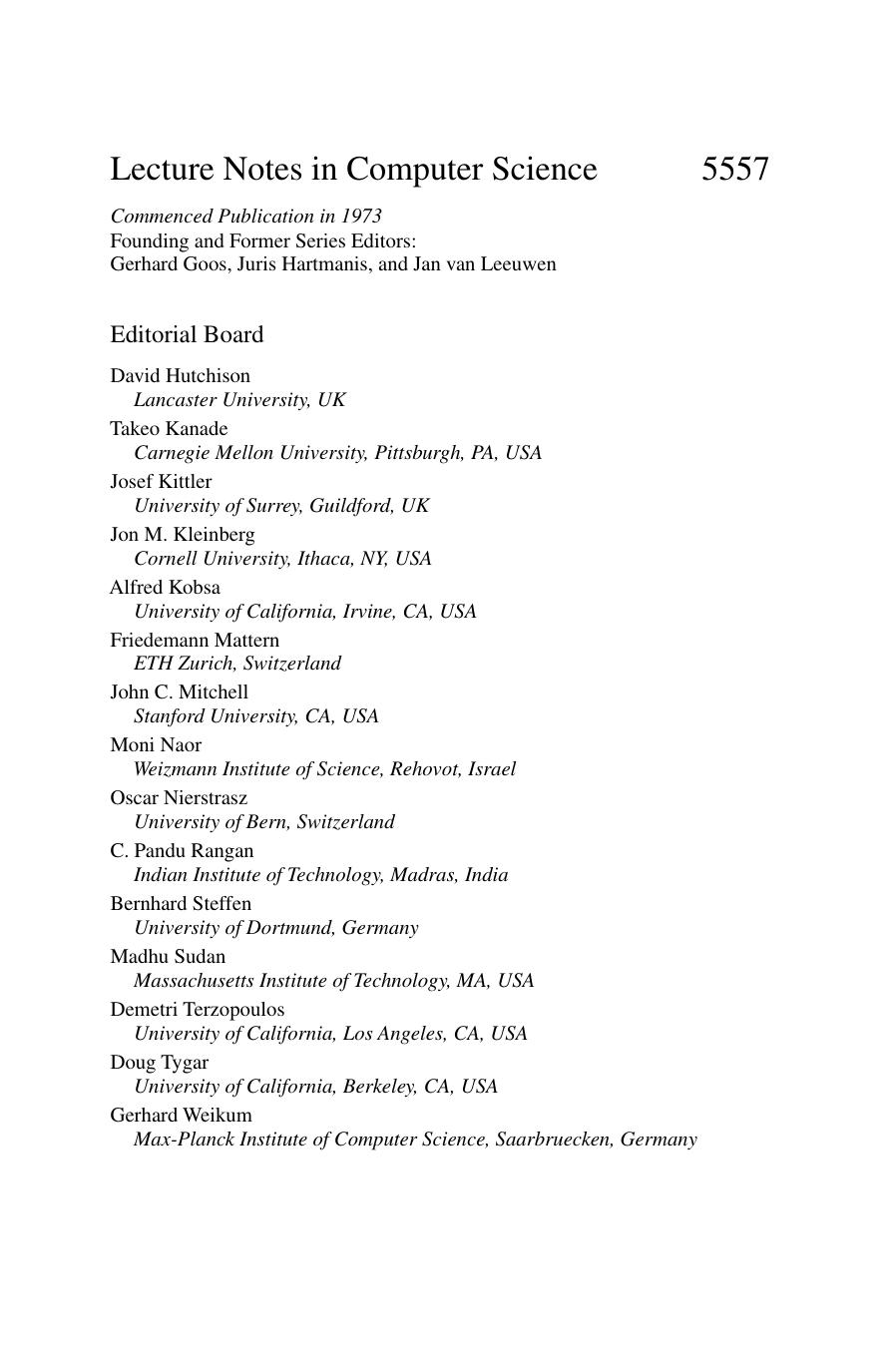Coding and Cryptology: Second International Workshop, IWCC 2009, Zhangjiajie, China, June 1-5, 2009. Proceedings by unknow