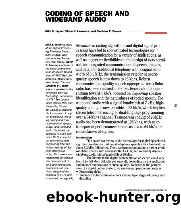 Coding of Speech and Wideband Audio by Unknown