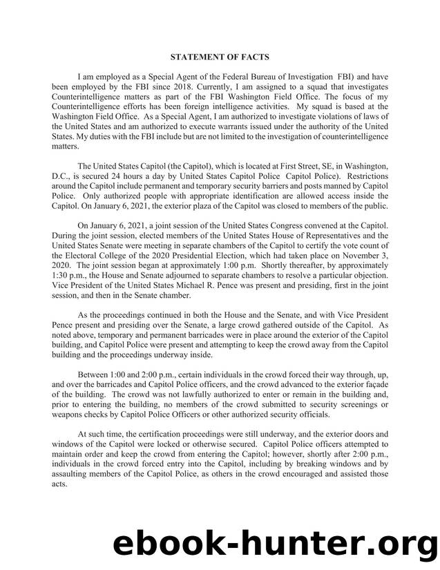 Cody Connel and Daniel Adams  Statement of Facts by USAO/FBI