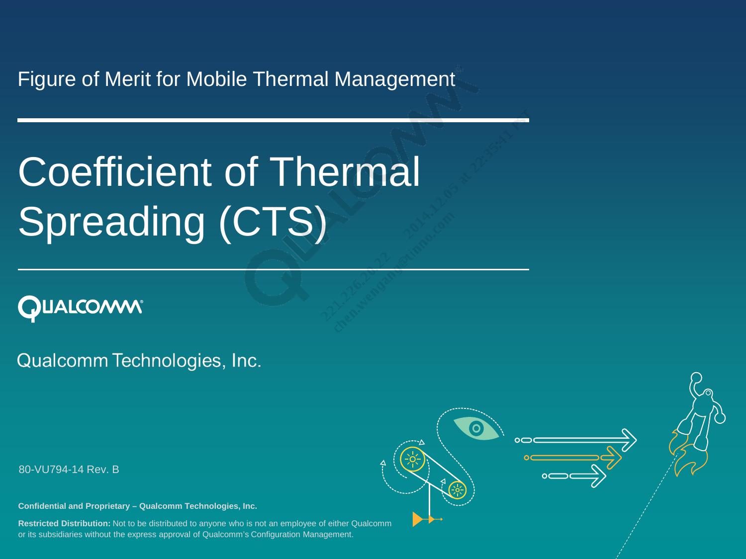 Coefficient of Thermal Spreading (CTS) by Qualcomm Technologies Inc