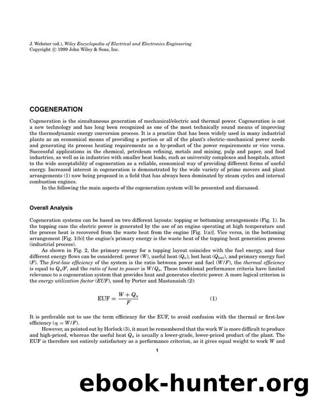 Cogeneration". In: Wiley Encyclopedia of Electrical and Electronics Engineering by Unknown