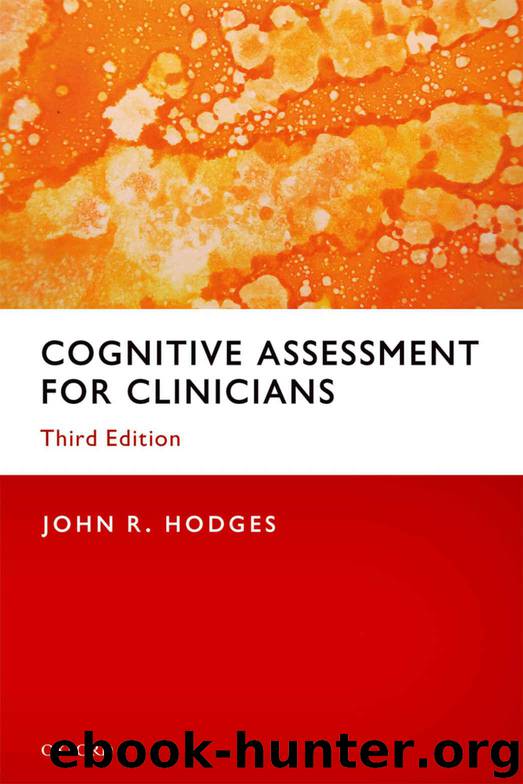 Cognitive Assessment for Clinicians by Hodges John R
