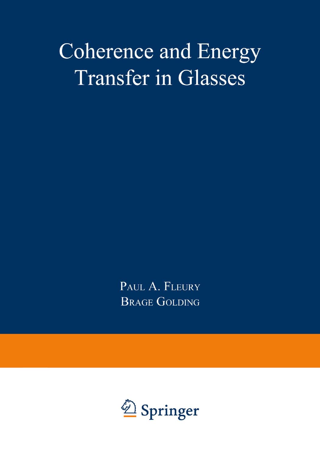 Coherence and Energy Transfer in Glasses by unknow