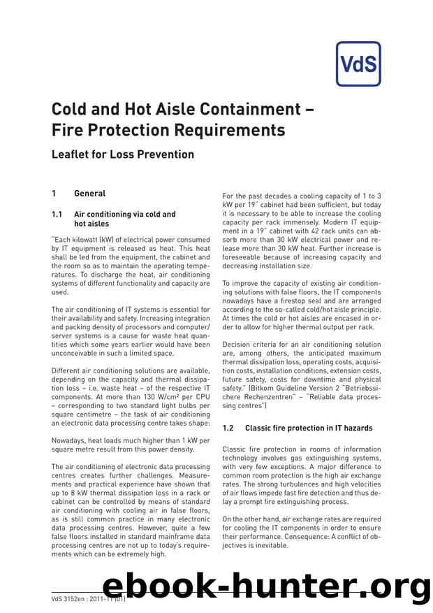 Cold and Hot Aisle Containment â Fire Protection Requirements by VdS Schadenverhütung GmbH