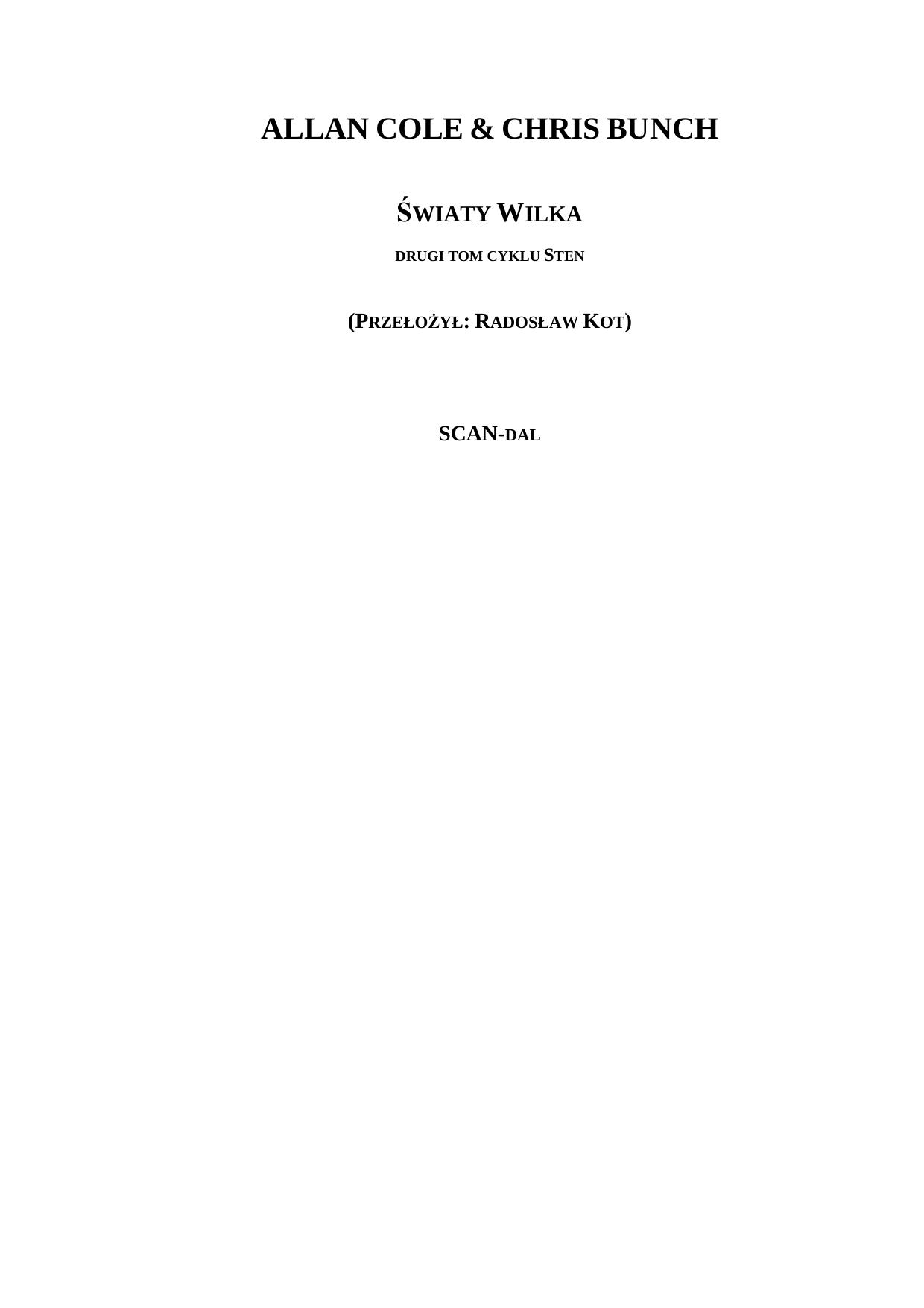 Cole Allan, Bunch Chris - Sten 02 by Michał