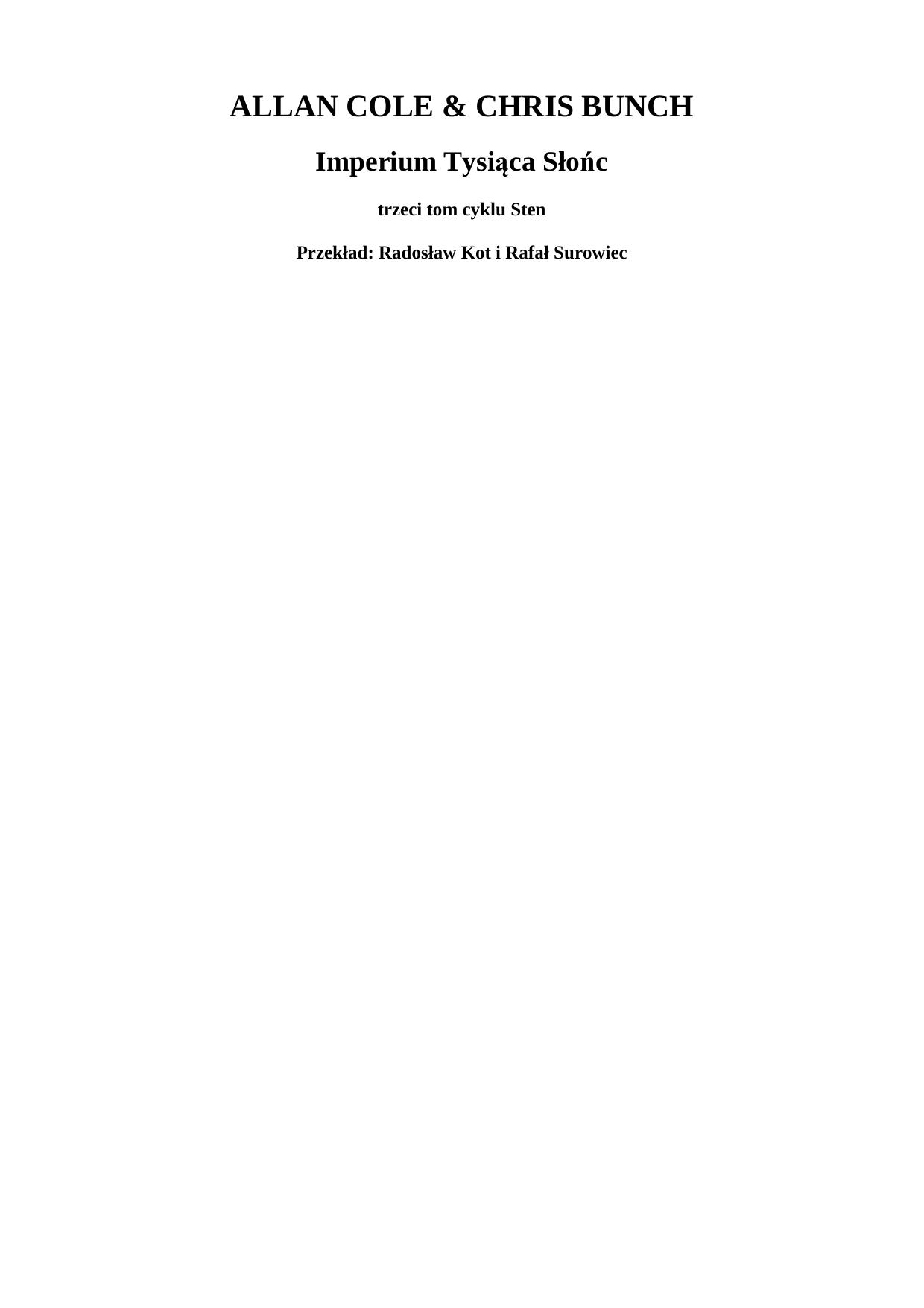 Cole Allan, Bunch Chris - Sten 03 by Michał