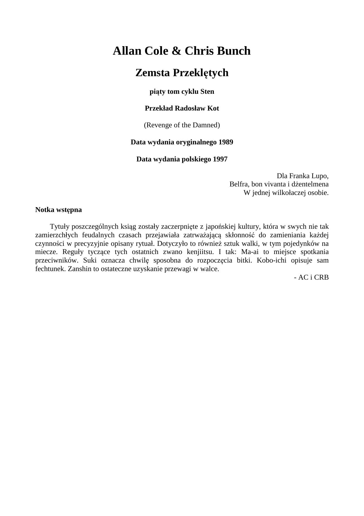 Cole Allan, Bunch Chris - Sten 05 by Michał