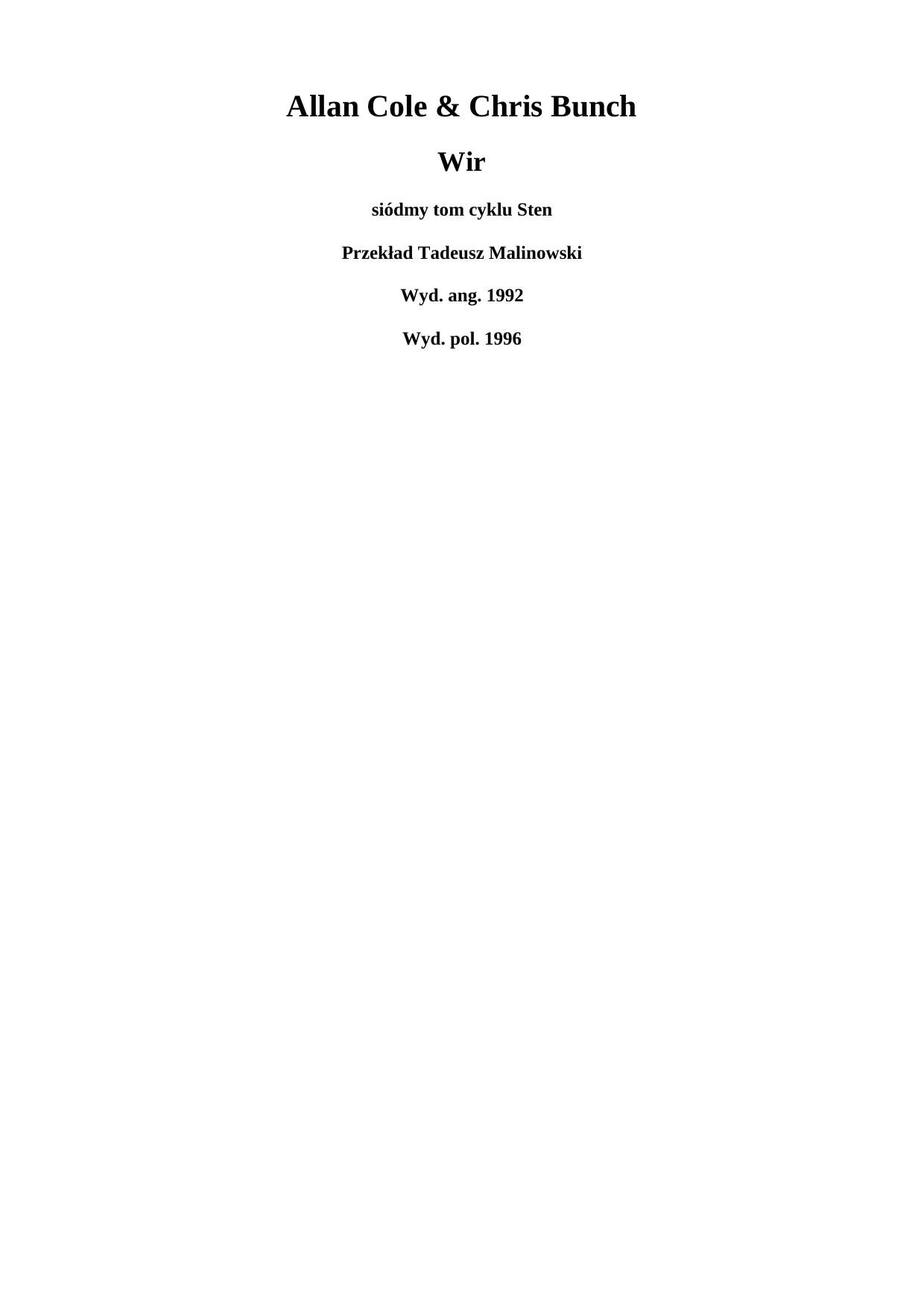 Cole Allan, Bunch Chris - Sten 07 by Michał