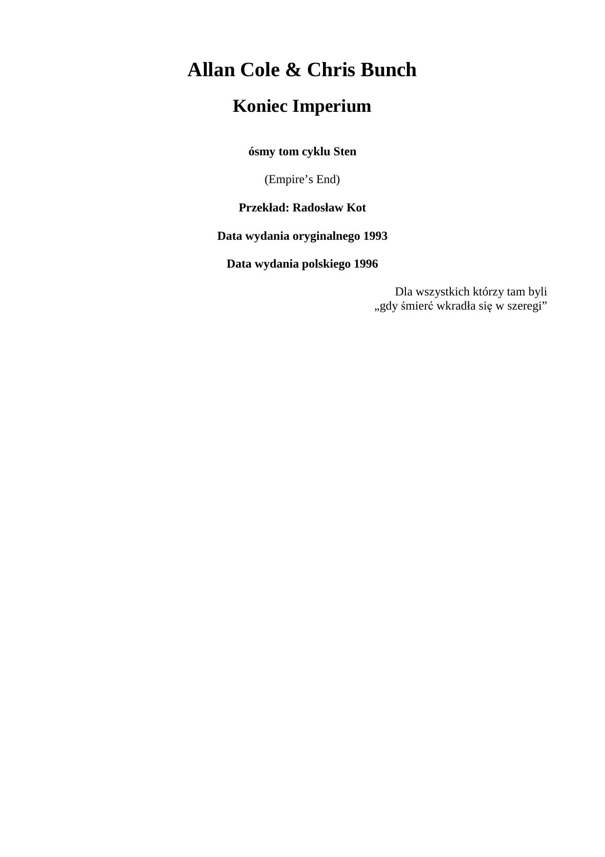 Cole Allan, Bunch Chris - Sten 08 by Michał