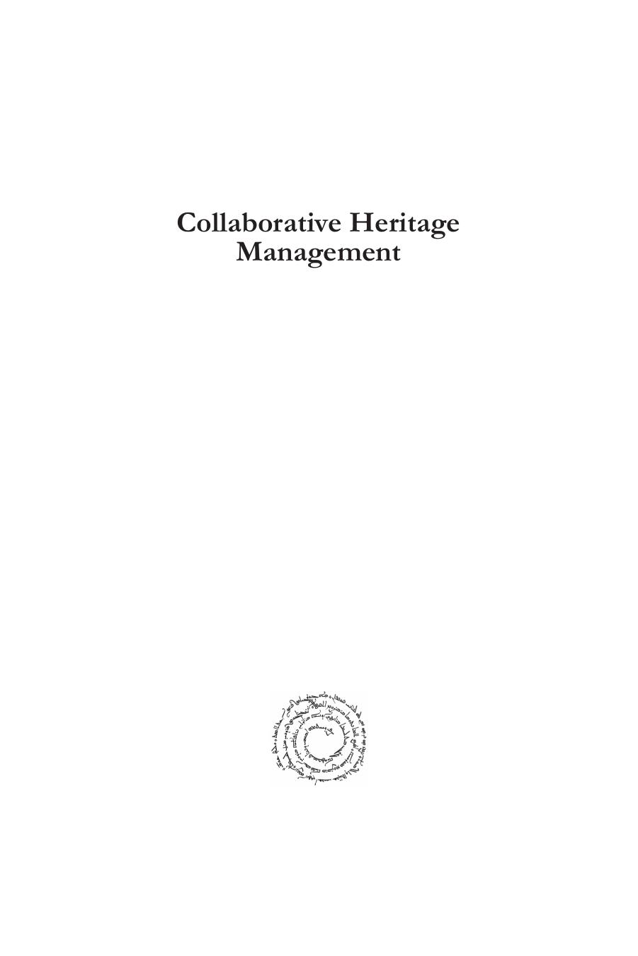 Collaborative Heritage Management by Gemma Tully; Mal Ridges