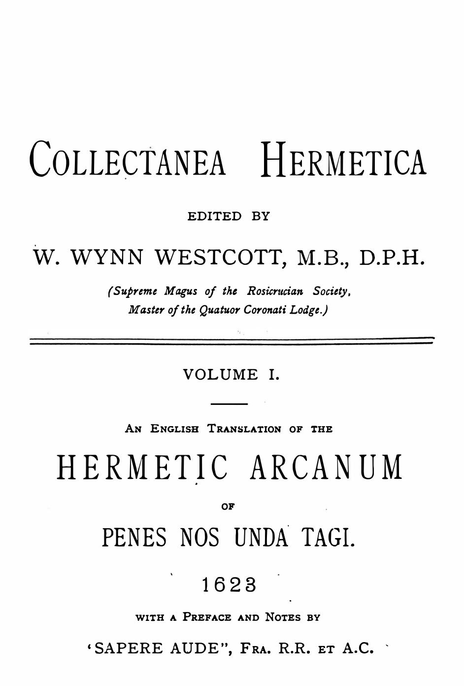Collectanea hermetica by W. Wynn Westcott