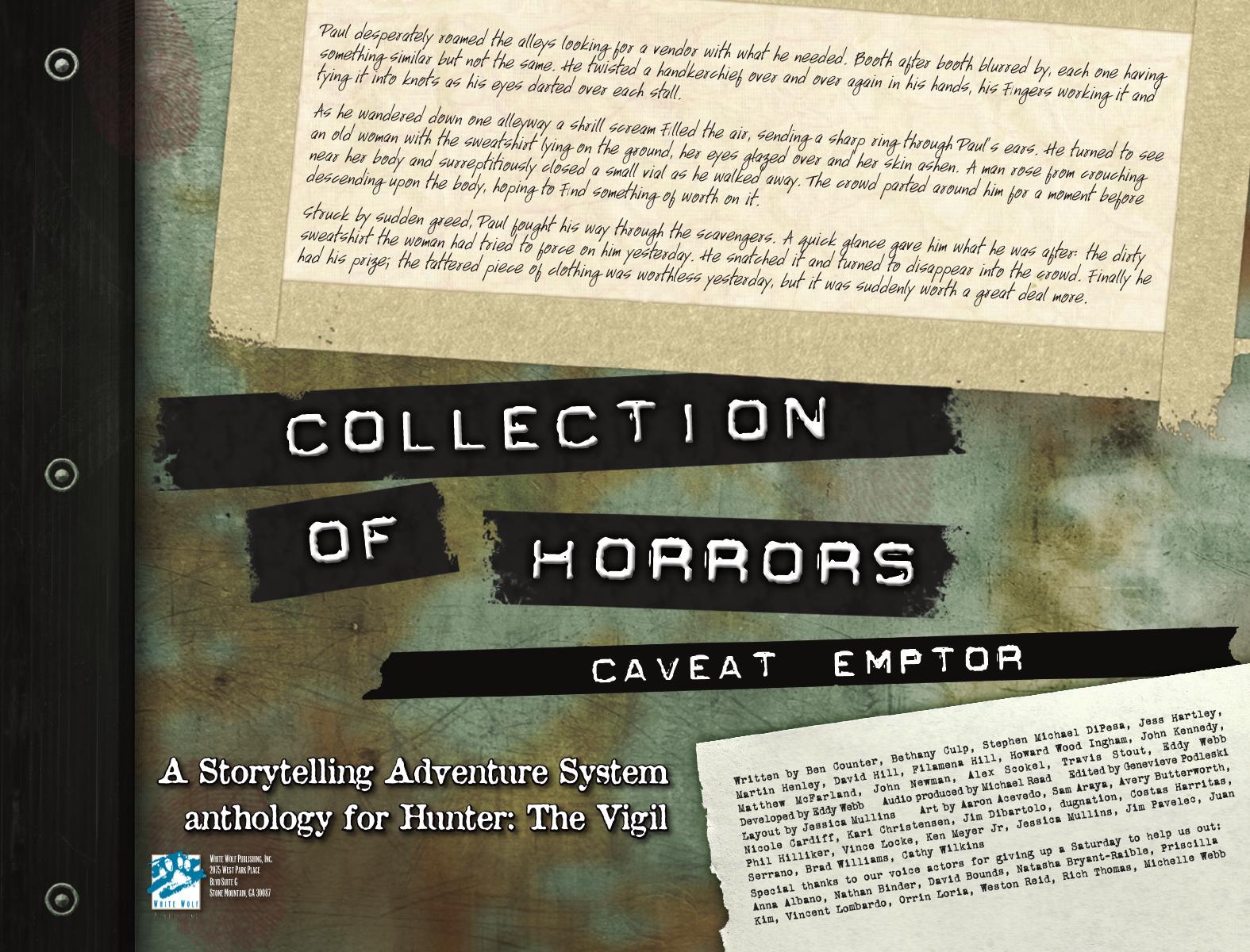 Collection of Horrors: Caveat Emptor by White Wolf