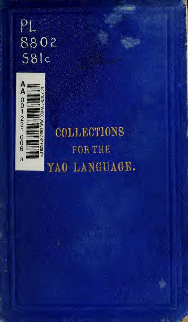 Collections for a handbook of the Yao language by Edward Steere