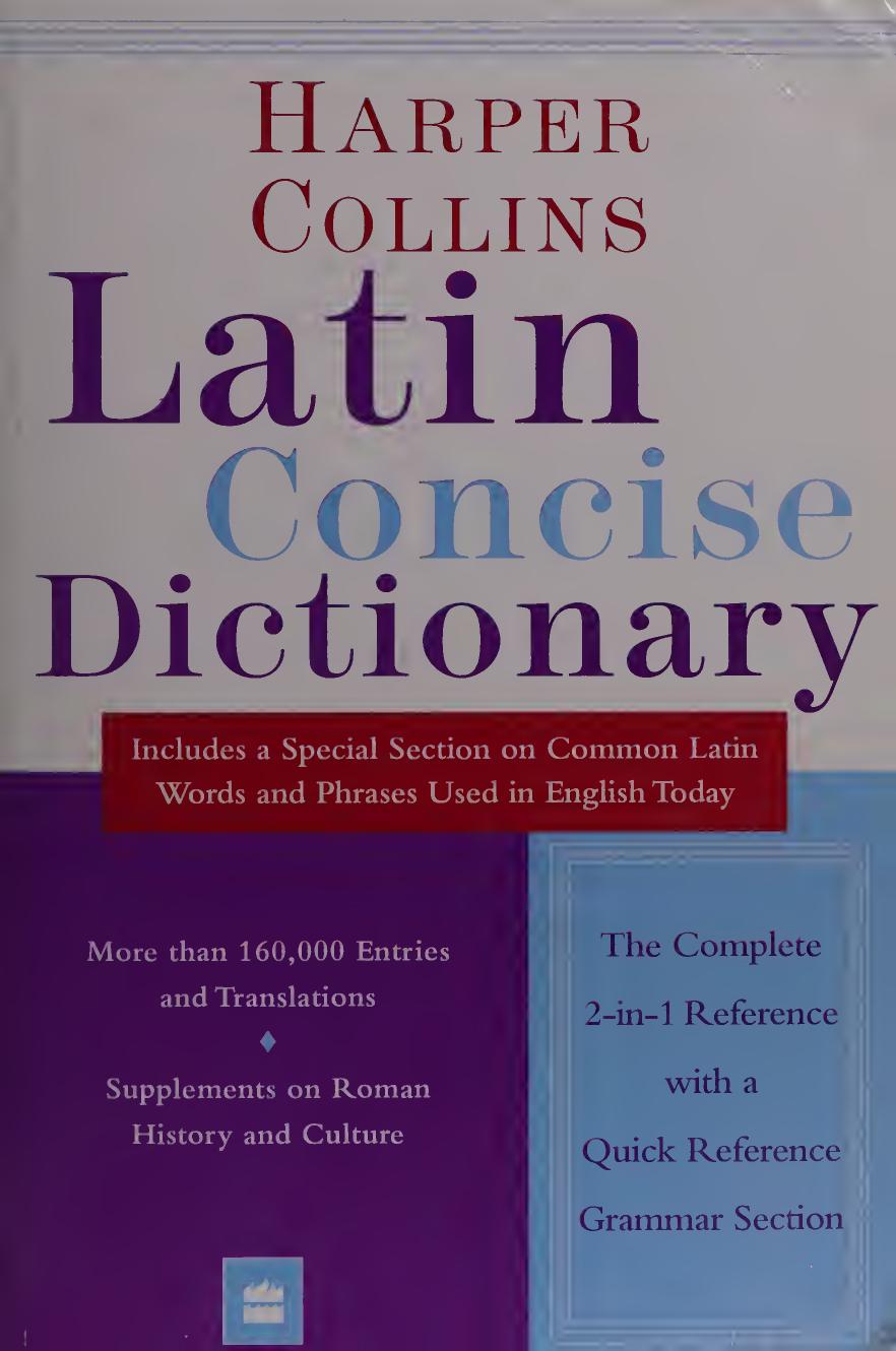 Collins Latin Concise Dictionary by HarperCollins
