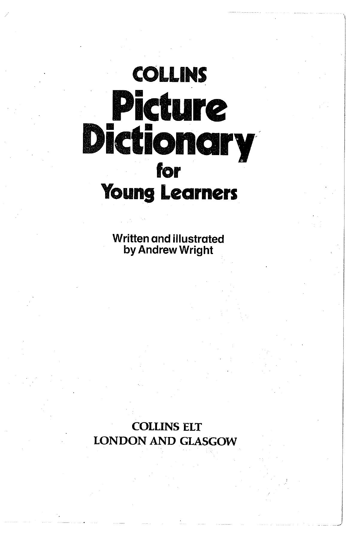 Collins Picture Dictionary for Young Learners by Wright A