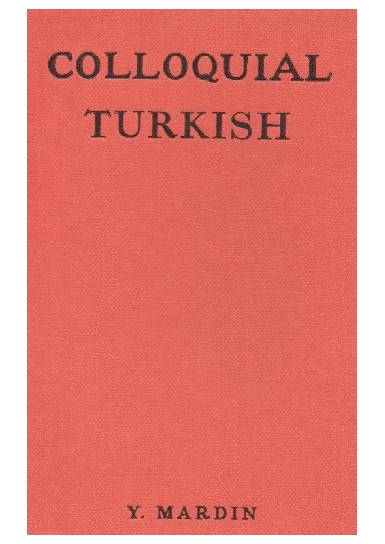 Colloquial Turkish by Mardin Yusuf