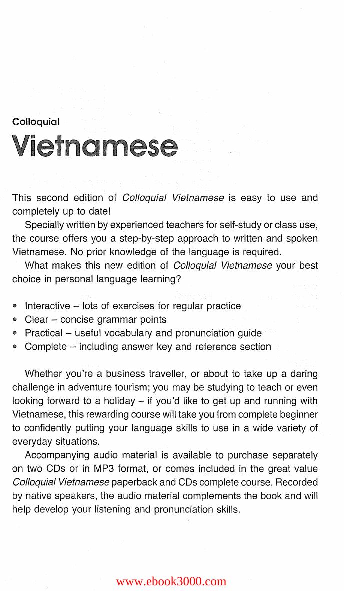 Colloquial Vietnamese: The Complete Course for Beginners, 2 edition by Unknow
