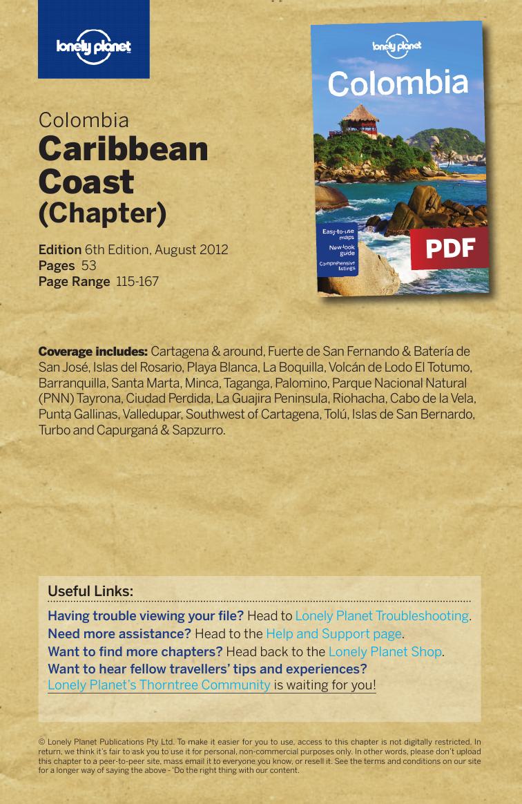 Colombia – Caribbean Coast (Chapter) by Lonely Planet