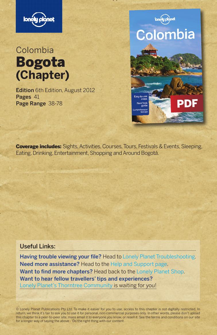 Colombia - Bogota (Chapter) by Lonely Planet