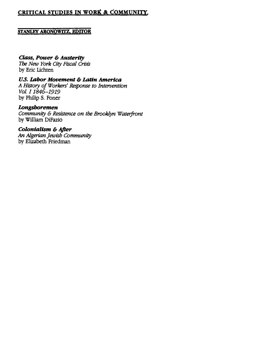 Colonialism and After: An Algerian Jewish Community by Elizabeth D. Friedman