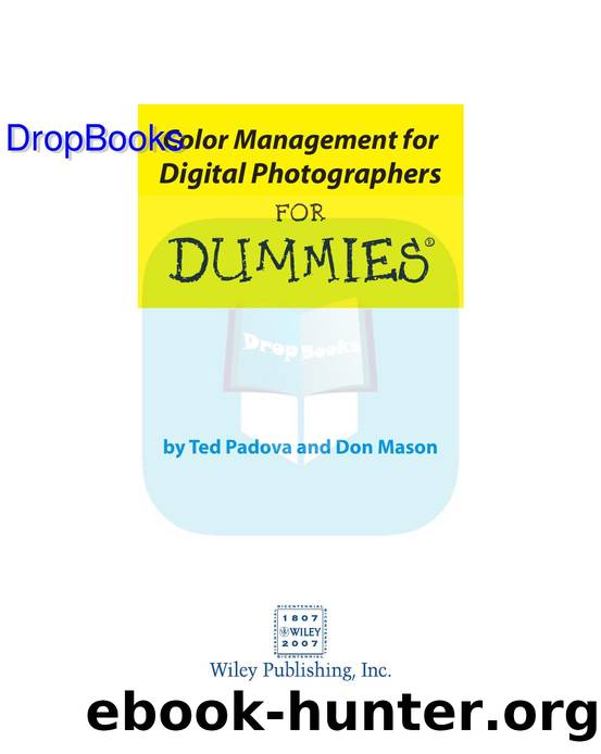 Color Management for Digital Photographers for Dummies ISBN by 0470048921 DropBooks APP