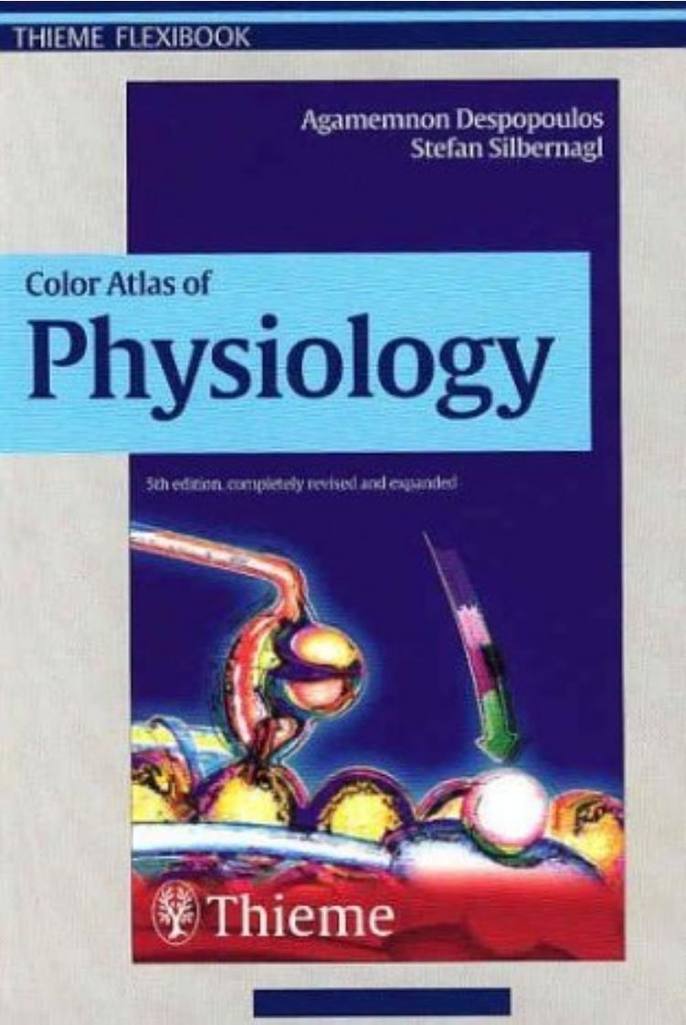 Color atlas of physiology by Agamemnon Despopoulos; Stefan Silbernagl