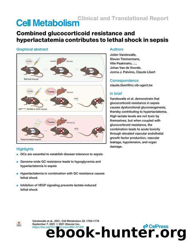 Combined glucocorticoid resistance and hyperlactatemia contributes to lethal shock in sepsis by unknow