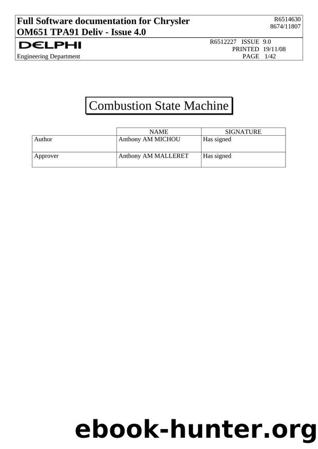Combustion State Machine by Anthony AM MICHOU