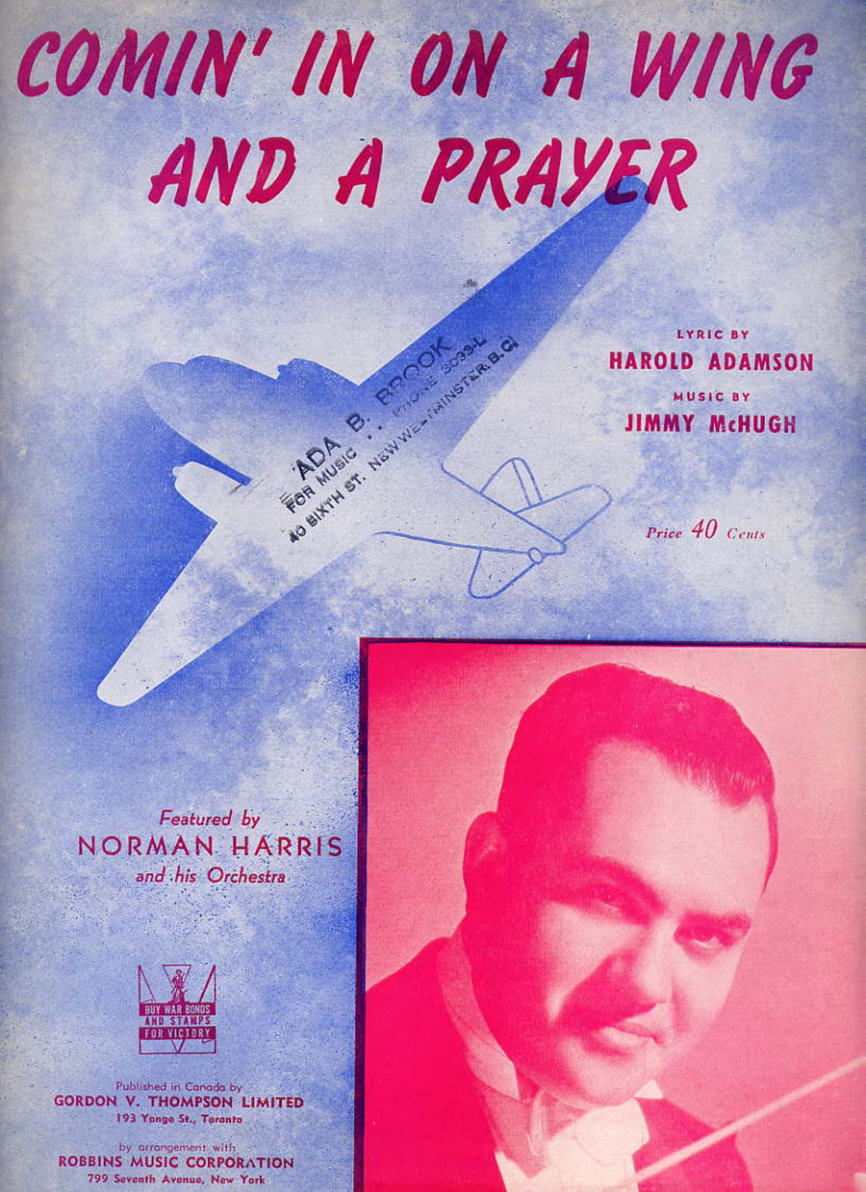 Comin' in on a Wing and a Prayer by Jimmy McHugh