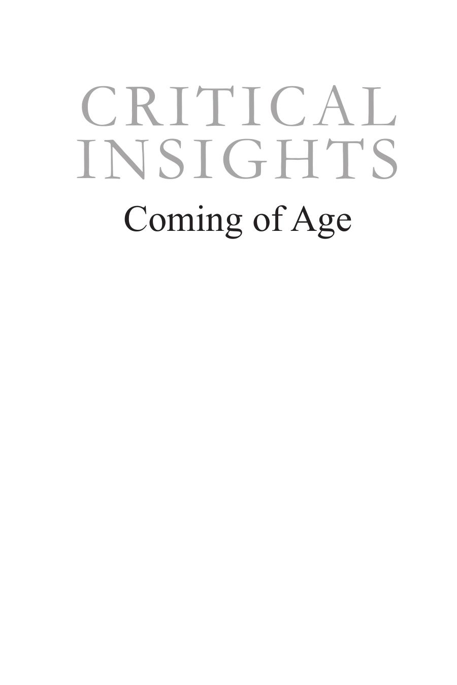 Coming of age by Baxter Kent