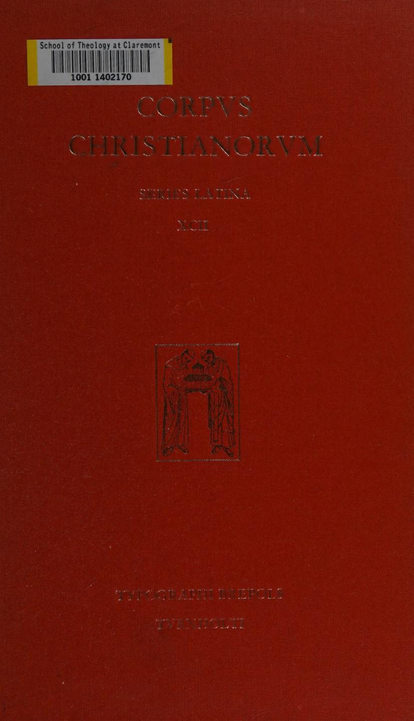 Commentarius in Apocalypsin by Primasius A. W. Adams