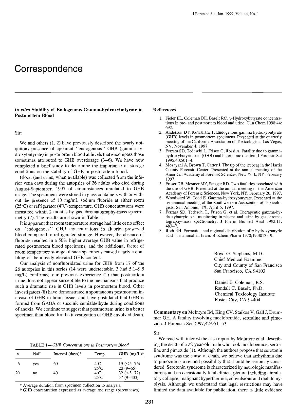 Commentary on McIntyre IM, King CV, Staikos V, Gall J, Drummer OH. A fatality involving moclobemide, sertraline and pimozide. J Forensic Sci1997;42:951-53 by Zeruesenay D Flockhart DA