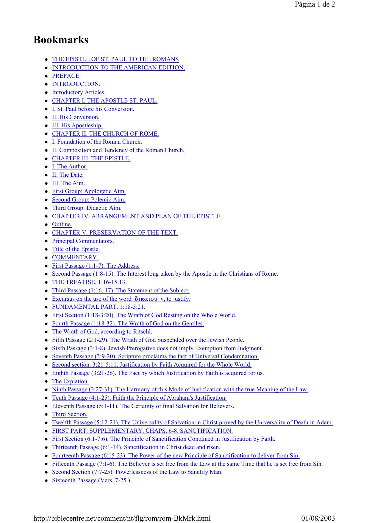 Commentary on Romans - Godet by Frederick Louis Godet