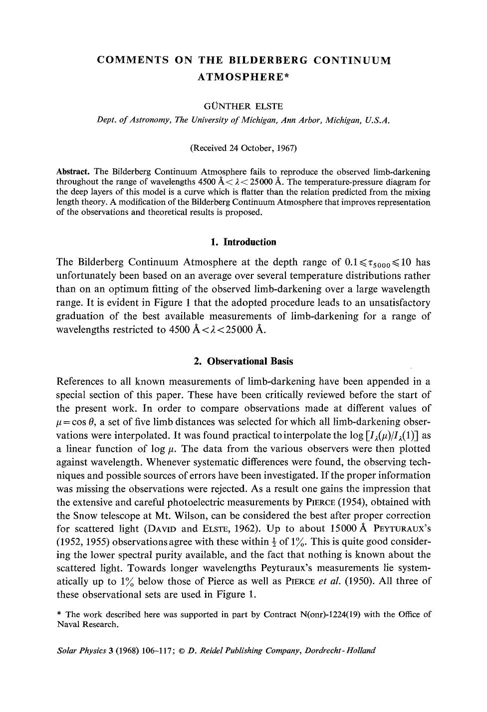 Comments on the Bilderberg Continuum Atmosphere by Unknown