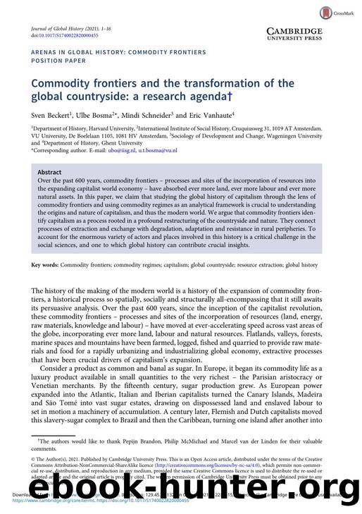 Commodity frontiers and the transformation of the global countryside: a research agenda&dagger; by Commodity Frontiers & the Transformation of the Global Countryside (2021)