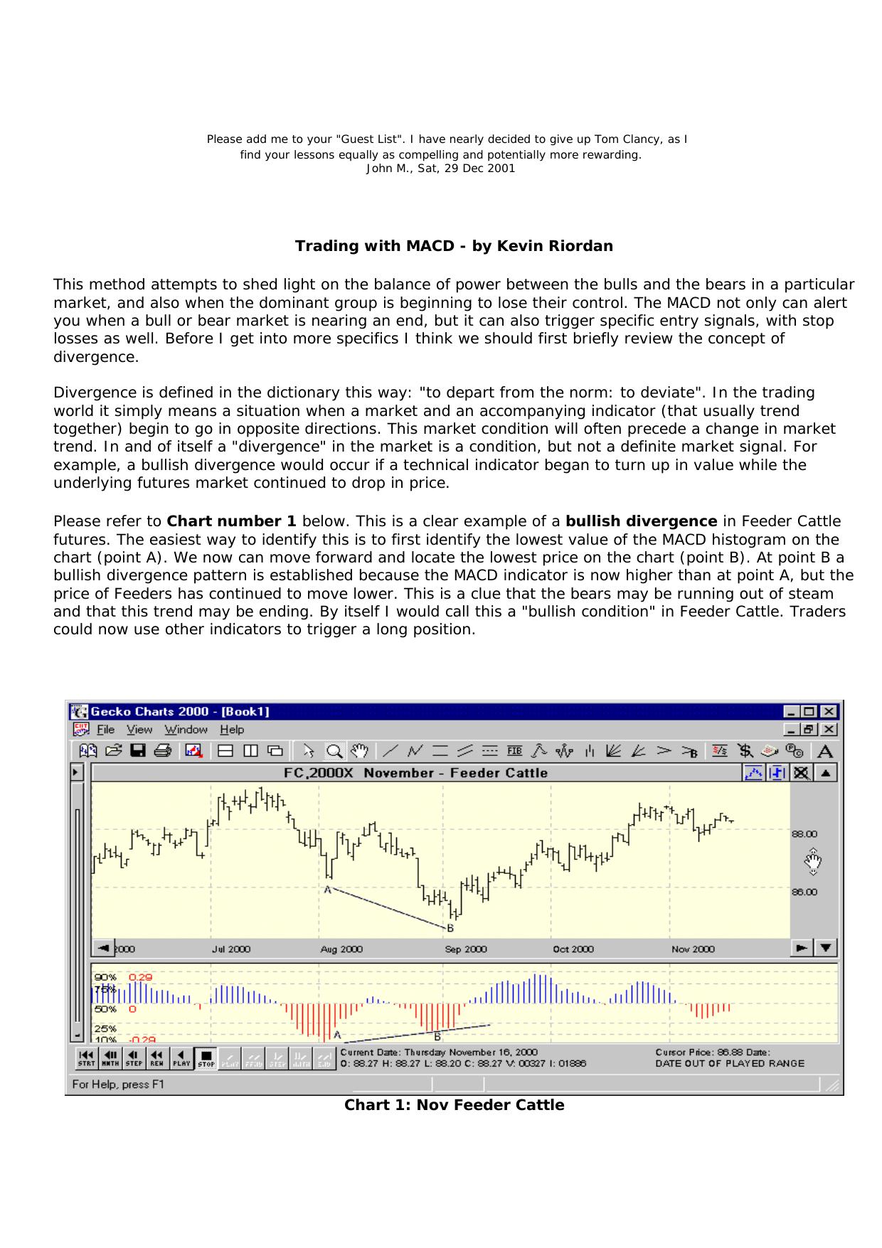 Common Sense Commodities: Trading with MACD - a lesson on divergence by Eli Nebenzhal