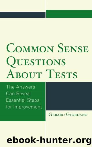 Common Sense Questions about Tests by Giordano Gerard;