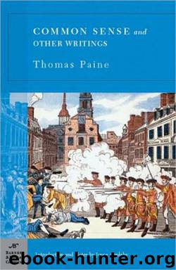 Common Sense and Other Writings (B&N) by Paine Thomas