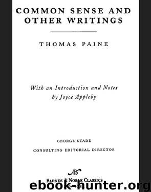 Common Sense and Other Writings (Barnes & Noble Classics Series) by Thomas Paine