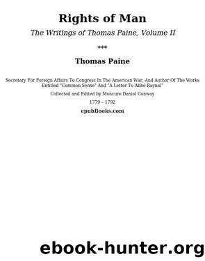 Common Sense, Rights of Man, and Other Essential Writings of Thomas Paine by Thomas Paine & Sidney Hook & Jack Fruchtman
