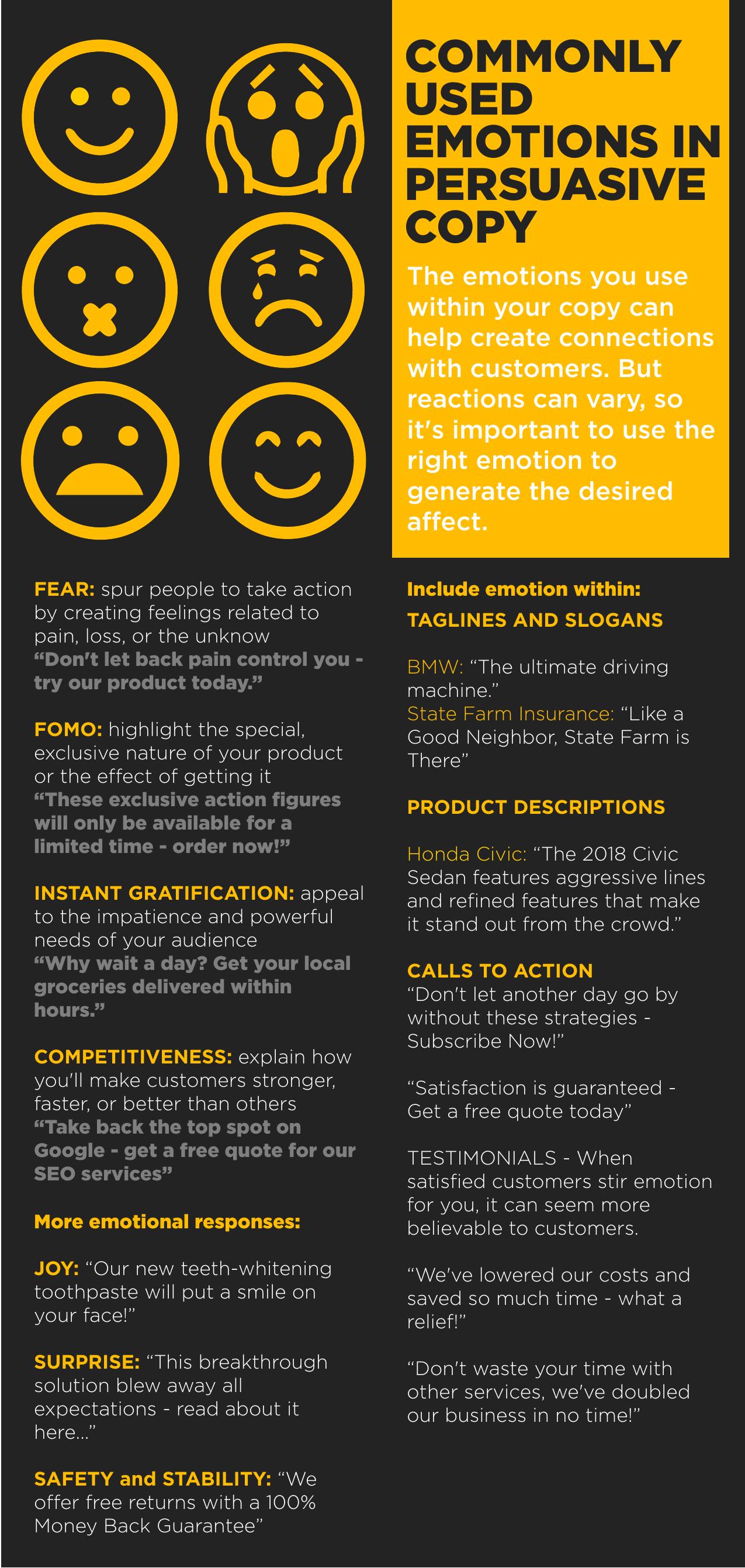 Commonly used emotions in persuasive copy by Commonly used emotions in persuasive copy.pdf