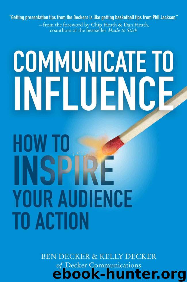 Communicate to Influence: How to Inspire Your Audience to Action by Decker Ben & Decker Kelly