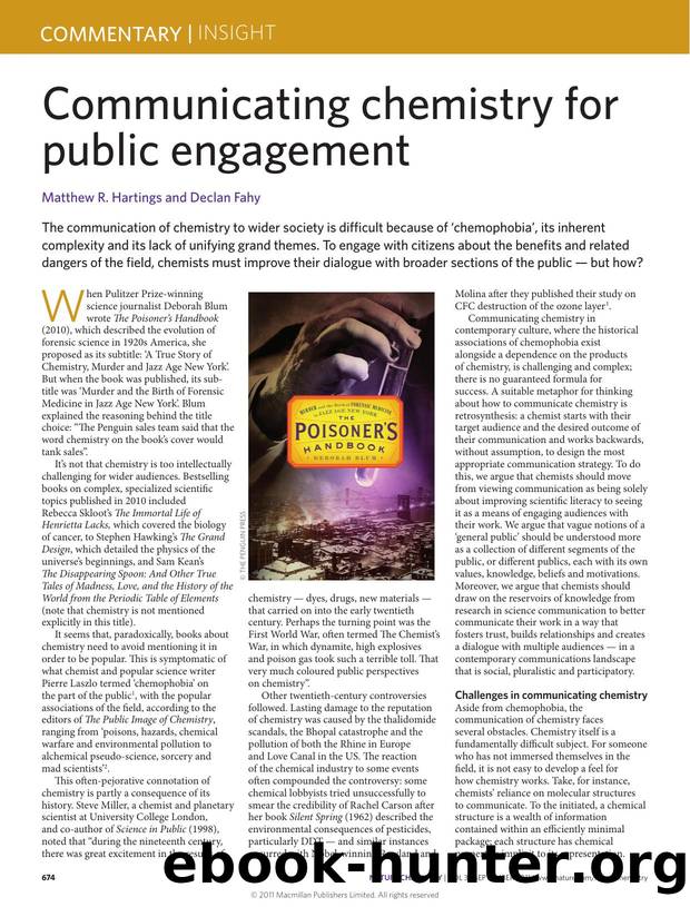 Communicating chemistry for public engagement by Matthew R. Hartings & Declan Fahy
