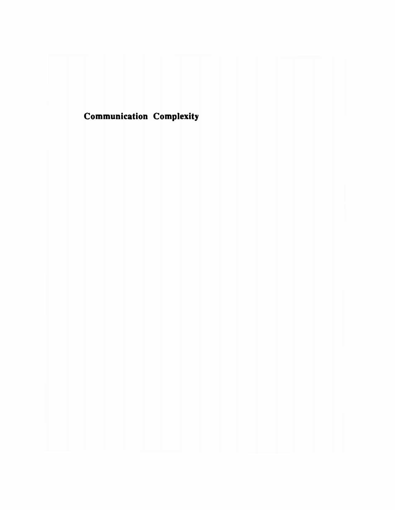 Communication Complexity: A New Approach to Circuit Depth by Mauricio Karchmer