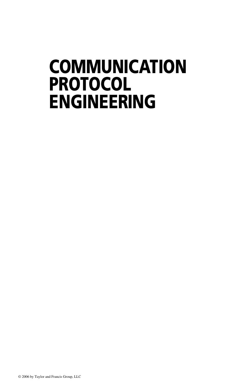 Communication Protocol Engineering by Miroslav Popovic