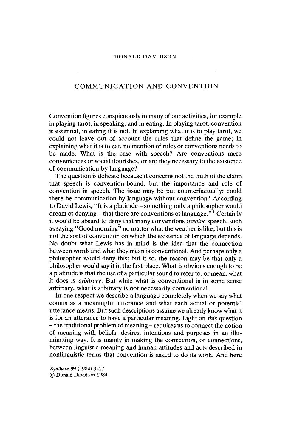 Communication and convention by Unknown