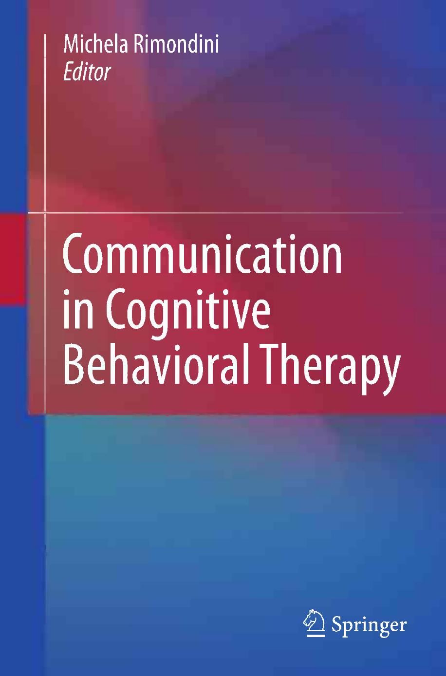 Communication in Cognitive Behavioral Therapy by Unknown
