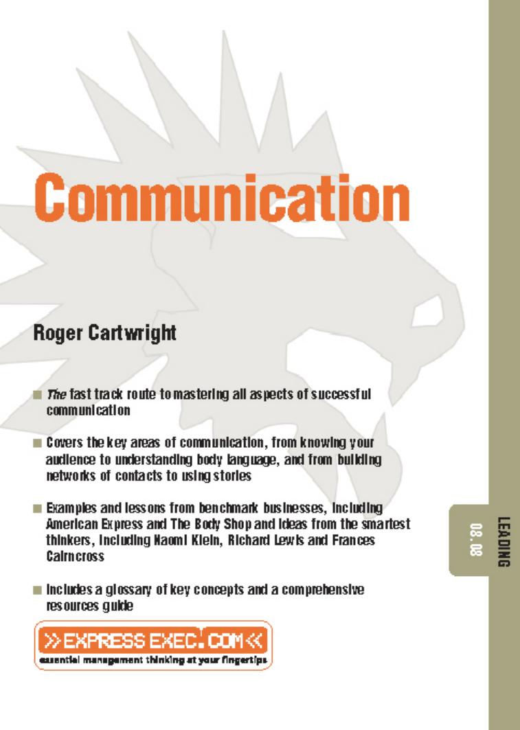 Communication: Leading 08.08 by Roger Cartwright